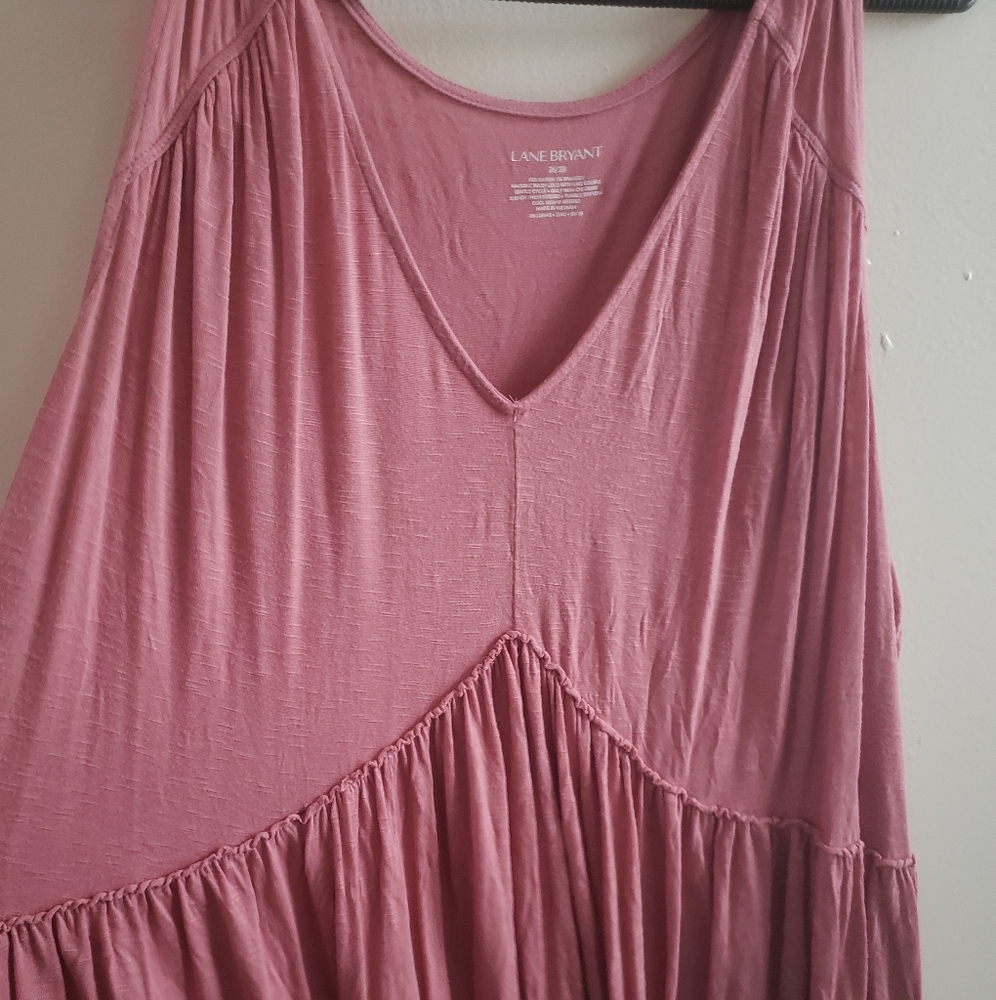 Pink sleeveless top